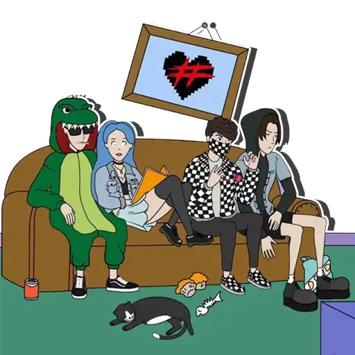 Sticker 👩‍👩‍👧‍👧