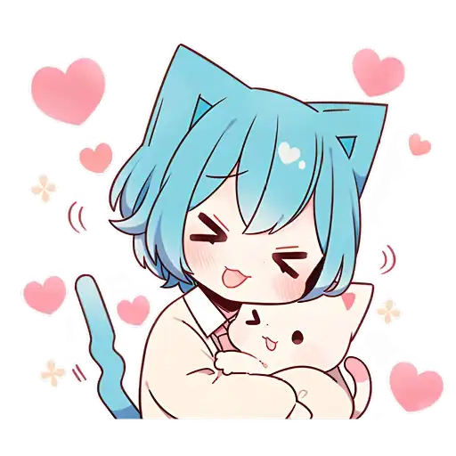 Голубой котик preview