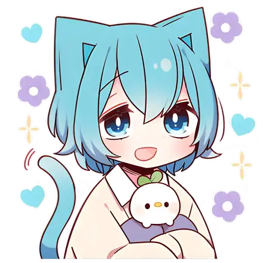 Голубой котик preview