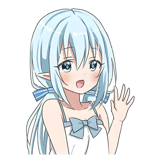 Голубая эльфийка preview